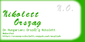 nikolett orszag business card